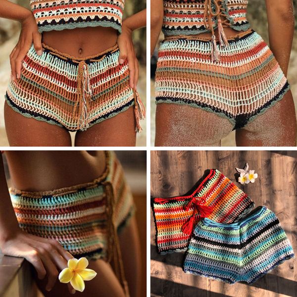 crochet stripe shorts women summer beach boho 2019 mid waist cotton shorts girls slim femme bottoms 100% handmade
crochet stripe shorts women summer beach boho 2019 mid waist cotton shorts girls slim femme bottoms 100% handmade