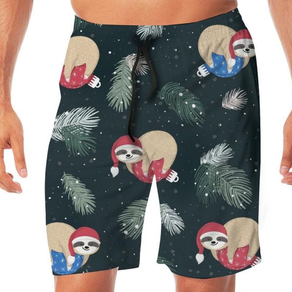 christmas sloths sleeping on the mens swimsuit swimwear men swimming shorts beach short sports suits surf board swim trunks, White;black
christmas sloths sleeping on the mens swimsuit swimwear men swimming shorts beach short sports suits surf board swim trunks, White;black