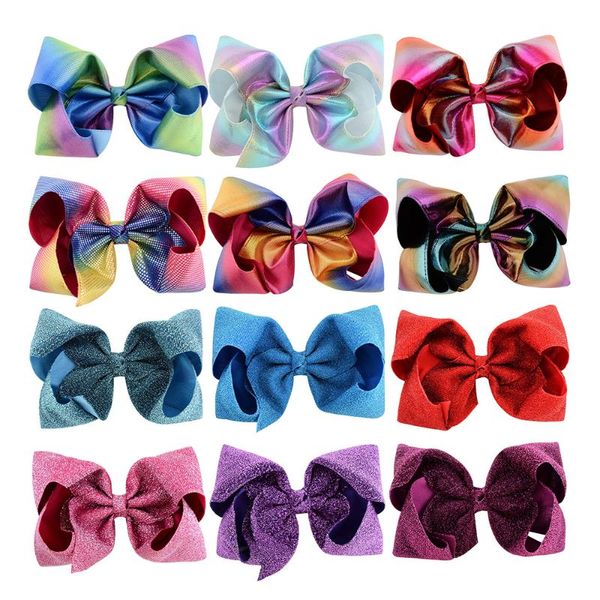 12 colors 8" large pig tail bows non slip alligator clip bowknot big fancy hair bows handmade kids hair accessories for girls, Slivery;white
12 colors 8" large pig tail bows non slip alligator clip bowknot big fancy hair bows handmade kids hair accessories for girls, Slivery;white