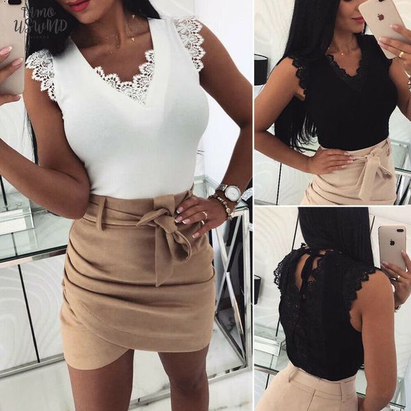women summer t shirts slim fit lace short sleeve v neck solid skinny 2 colors casual clothes, White
women summer t shirts slim fit lace short sleeve v neck solid skinny 2 colors casual clothes, White