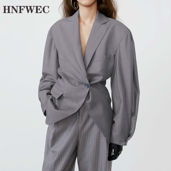 2020 notched full sleeves gray color single button high waist slim female and mela blazer fashion u321, White;black
2020 notched full sleeves gray color single button high waist slim female and mela blazer fashion u321, White;black