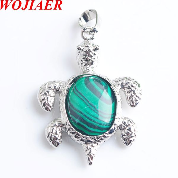 wojiaer natural malachite stone turtle tortoise animal pendants & necklaces gem bead diy men women jewelry making dn8085, Silver
wojiaer natural malachite stone turtle tortoise animal pendants & necklaces gem bead diy men women jewelry making dn8085, Silver