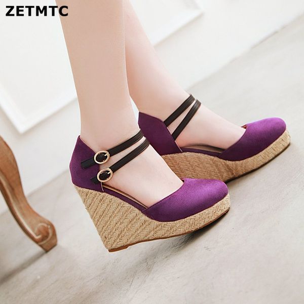 zetmtc platform wedge sandals 2019 sets of heels high heels gladiator buckle with mixed color summer shoes sandalias mujer 34-43, Black
zetmtc platform wedge sandals 2019 sets of heels high heels gladiator buckle with mixed color summer shoes sandalias mujer 34-43, Black