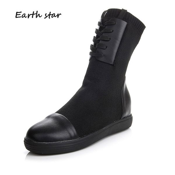 повышение обувь женщины моды эластичность сапоги леди осень chaussure девушка вязание обувного черный mid calf boots med heel, Black
повышение обувь женщины моды эластичность сапоги леди осень chaussure девушка вязание обувного черный mid calf boots med heel, Black
