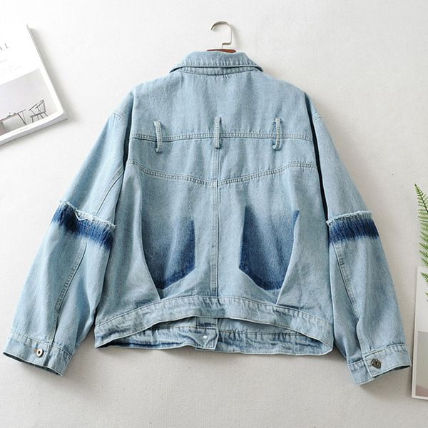 vintage ladies coat long sleeve spring frayed denim jackets oversize plus size women basic coat streetwear harajuku outerwear, Black;brown
vintage ladies coat long sleeve spring frayed denim jackets oversize plus size women basic coat streetwear harajuku outerwear, Black;brown