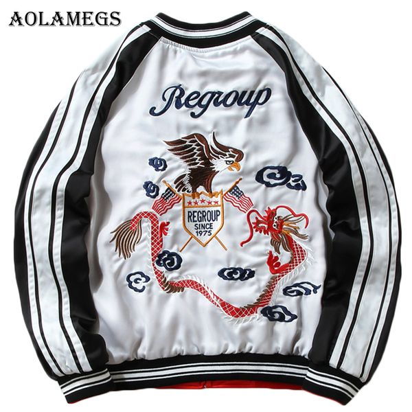 aolamegs bomber jacket men japan embroidery reversible thin ma-1 men's jacket hip hop fashion outwear men coat baseball jackets, Black;brown
aolamegs bomber jacket men japan embroidery reversible thin ma-1 men's jacket hip hop fashion outwear men coat baseball jackets, Black;brown