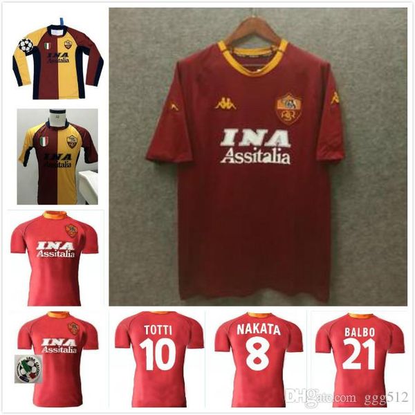 2001 2002 retro roma soccer jersey totti batistuta montella football shirt vintage rome balbo martinetti fuser de rossi maglia da calcio, Black;yellow
2001 2002 retro roma soccer jersey totti batistuta montella football shirt vintage rome balbo martinetti fuser de rossi maglia da calcio, Black;yellow