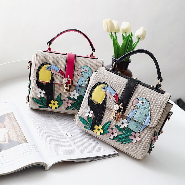 new magnetic buckle embroidered tropical rain forest bird shoulder slung portable women flap bag
new magnetic buckle embroidered tropical rain forest bird shoulder slung portable women flap bag