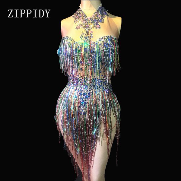colorful fringes rhinestones bodysuit women stage dance costume nightclub dance female singer show bright leotard, Black;white
colorful fringes rhinestones bodysuit women stage dance costume nightclub dance female singer show bright leotard, Black;white