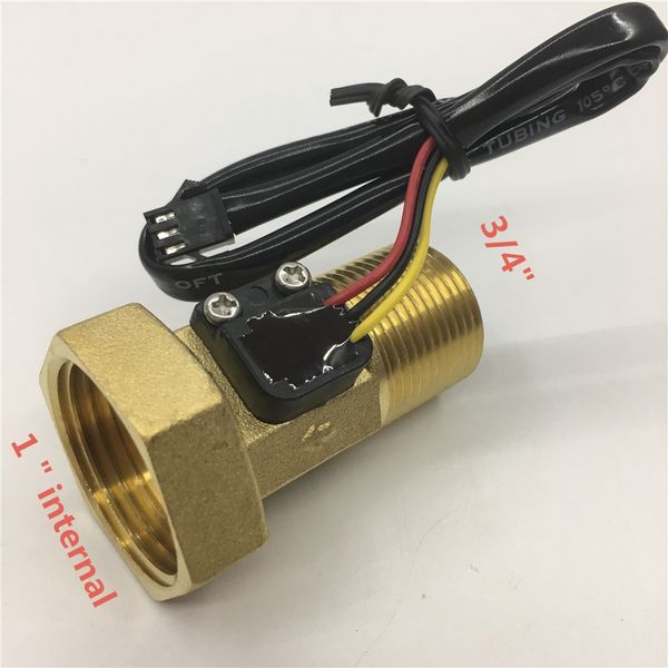 external 3/4"-internal 1" brass copper water flow sensor turbine meter magnetic hall effect sensor
external 3/4"-internal 1" brass copper water flow sensor turbine meter magnetic hall effect sensor
