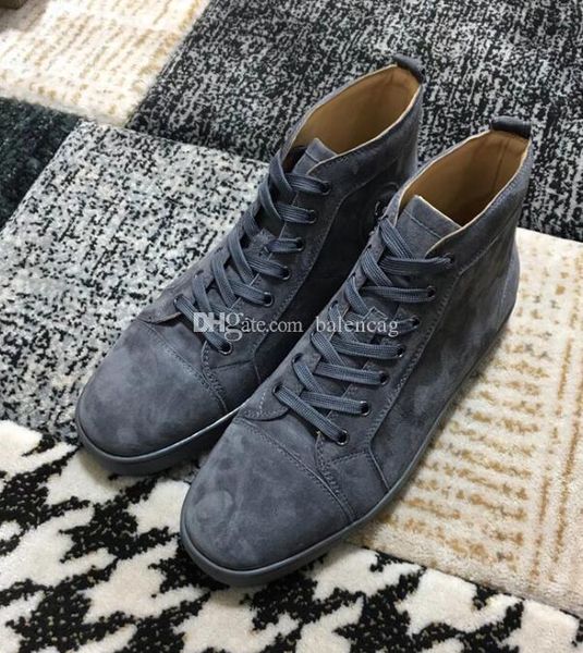 italy handmade shoes men women new style red bottom sneakers grey suede leather without spikes red sloes sneakers,brand casual shoes 35-47, Black
italy handmade shoes men women new style red bottom sneakers grey suede leather without spikes red sloes sneakers,brand casual shoes 35-47, Black