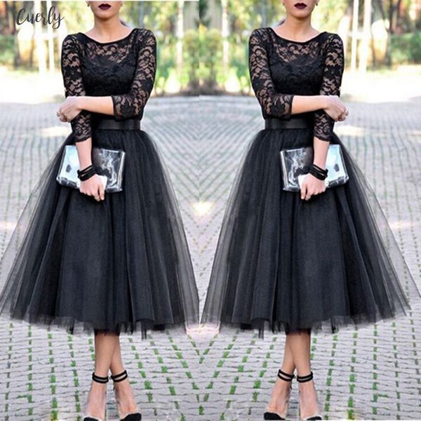 women lace patchwork ball gown dresses tulle tutu mid calf dresses elegant party o neck high waist vestidos summer dress, Black;gray
women lace patchwork ball gown dresses tulle tutu mid calf dresses elegant party o neck high waist vestidos summer dress, Black;gray