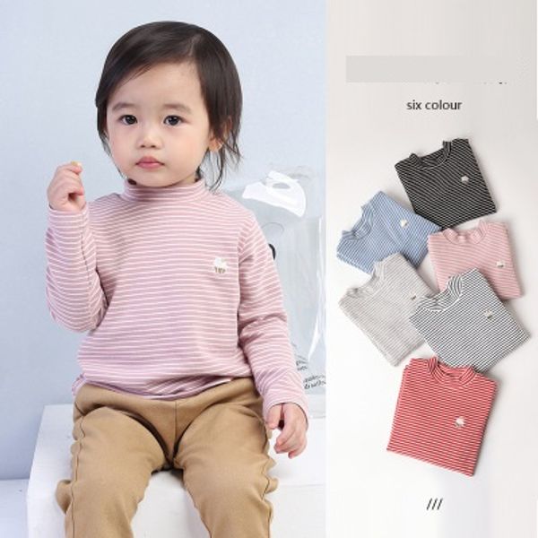 explosion models 3-7 years autumn and winter high collar stretch cotton wild striped boy girls baby comfortable bottoming shirt, Black
explosion models 3-7 years autumn and winter high collar stretch cotton wild striped boy girls baby comfortable bottoming shirt, Black