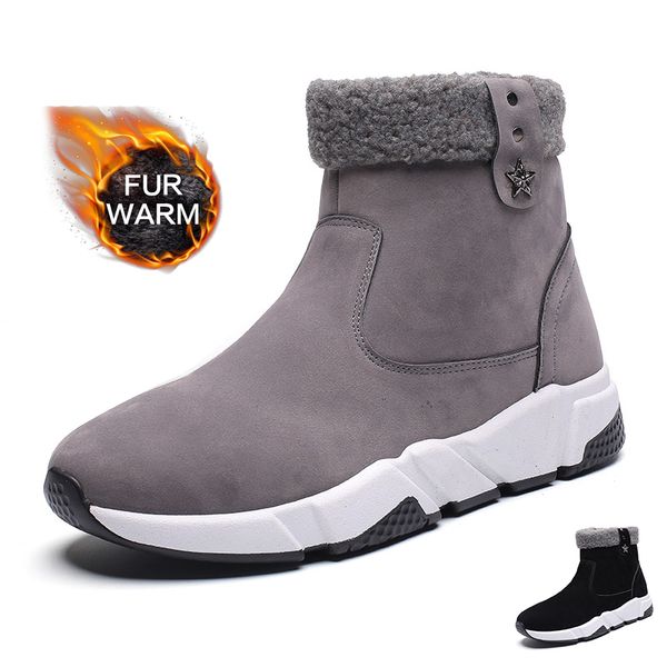 Winter Cow Suede Men Snow Sneakers Man Leather Snow Boots Shoes High Cut Two Zipper Male Fur Plush Warm Shoes Booties, 10
Winter Cow Suede Men Snow Sneakers Man Leather Snow Boots Shoes High Cut Two Zipper Male Fur Plush Warm Shoes Booties, 10