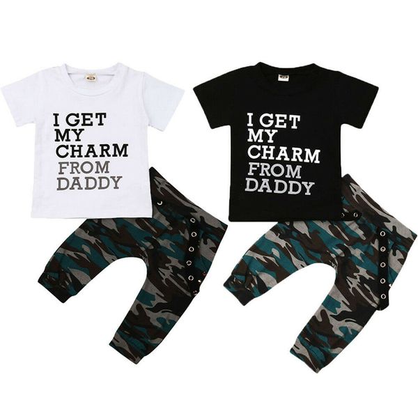 children summer clothing casual toddler baby kid boy clothes set short sleeve letter t-shirts+camouflage pants 0-4y outfit, White
children summer clothing casual toddler baby kid boy clothes set short sleeve letter t-shirts+camouflage pants 0-4y outfit, White
