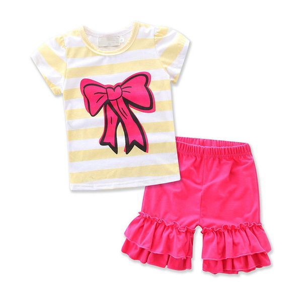 active toddler kids baby girls summer clothes printing striped t-shirt +short ruffles pants girl outfits clothes 2 pcs sets, White
active toddler kids baby girls summer clothes printing striped t-shirt +short ruffles pants girl outfits clothes 2 pcs sets, White