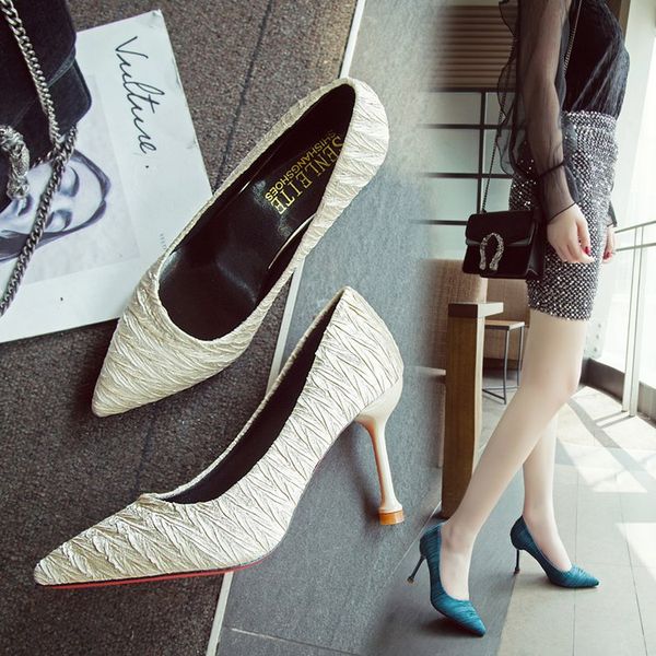 2018 new pointed fashion stiletto shoes comfortable versatile high heels shallow mouth high heels, Black
2018 new pointed fashion stiletto shoes comfortable versatile high heels shallow mouth high heels, Black