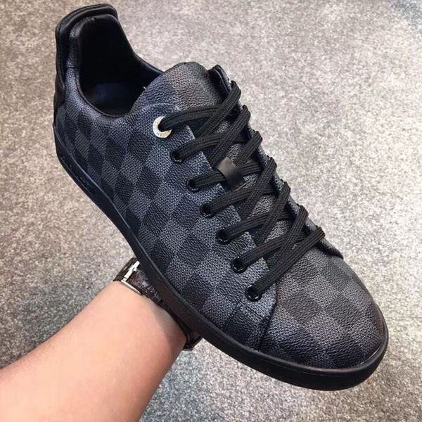 new luxury men's shoes sneakers lattice pattern genuine leather fashion flat casual shoes lace-up basketball running shoes of high qual, Black
new luxury men's shoes sneakers lattice pattern genuine leather fashion flat casual shoes lace-up basketball running shoes of high qual, Black
