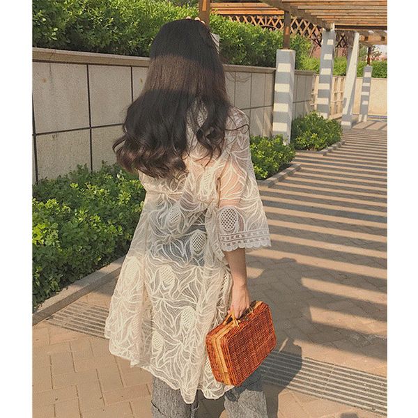 women lace long sleeve bikini cover up beach dress hollow beach sunscreen swimwear beachwear
women lace long sleeve bikini cover up beach dress hollow beach sunscreen swimwear beachwear