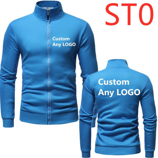 st0 hip hop autumn winter customize any men's coat brand clothing fashion zipper standing collar man casual slim hoodie, Black;brown
st0 hip hop autumn winter customize any men's coat brand clothing fashion zipper standing collar man casual slim hoodie, Black;brown