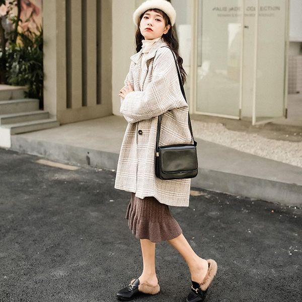2019 autumn winter korean women woolen coat plus size 4xl 5xl 6xl vintage plaid long thicken cotton jackets coats windbreaker, Black
2019 autumn winter korean women woolen coat plus size 4xl 5xl 6xl vintage plaid long thicken cotton jackets coats windbreaker, Black