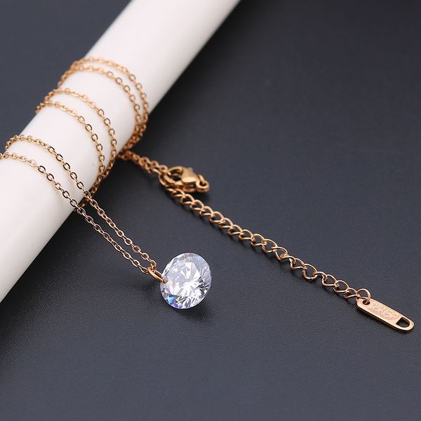 new round cz pendant necklace cubic zirconia stainless steel 18k gold plated chain necklace round crystal wedding anniversary jewelr, Silver
new round cz pendant necklace cubic zirconia stainless steel 18k gold plated chain necklace round crystal wedding anniversary jewelr, Silver