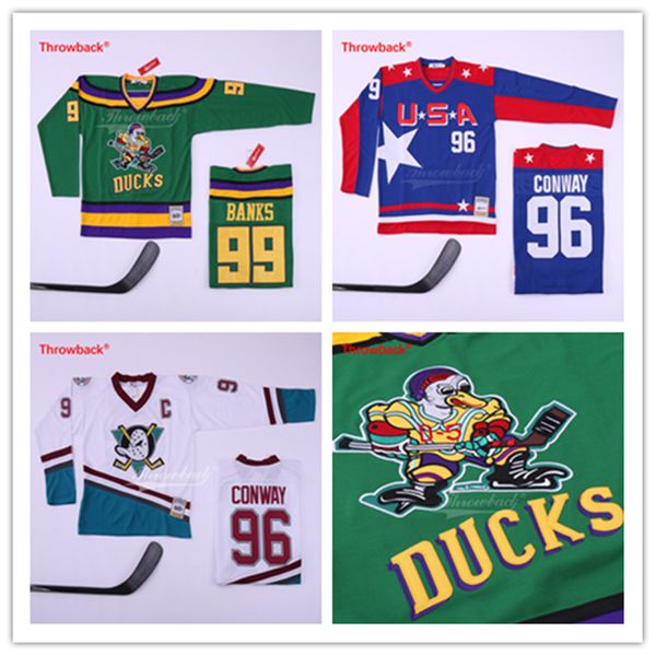 charlie conway #96 team usa mighty ducks 99 adam banks 33 greg goldberg movie hockey stitched all sewn, Black;red
charlie conway #96 team usa mighty ducks 99 adam banks 33 greg goldberg movie hockey stitched all sewn, Black;red