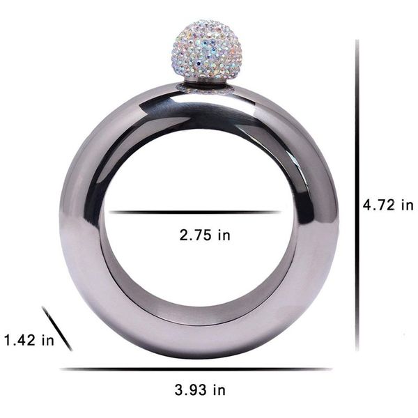 bangle flask handmade crystal lid 304 stainless steel wine gift for women girls men party hidden liquor bracel
bangle flask handmade crystal lid 304 stainless steel wine gift for women girls men party hidden liquor bracel