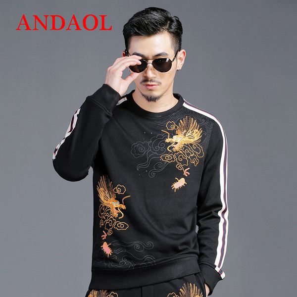 andaol men hoodies sweatshirts harajuku cotton pullover jacket new luxury o-neck thick long-sleeve tracksuits hoody, Black
andaol men hoodies sweatshirts harajuku cotton pullover jacket new luxury o-neck thick long-sleeve tracksuits hoody, Black