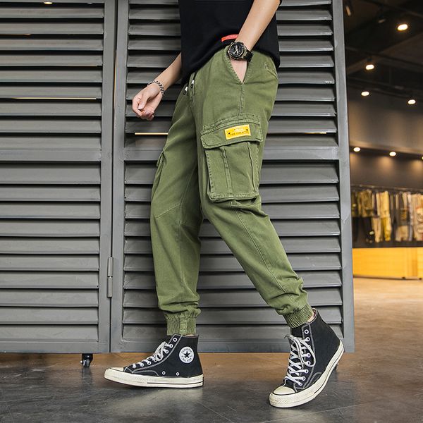 корейский стиль мужчины прохладный бренда casual брюки прямые army green cargo pants голеностопного длина сплошные цвета досуг спорт хлопок, Black
корейский стиль мужчины прохладный бренда casual брюки прямые army green cargo pants голеностопного длина сплошные цвета досуг спорт хлопок, Black