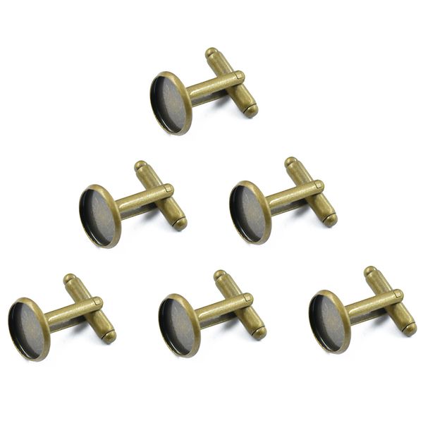 6pcs round cuff links settings base for diy cabochon jewelry anqitue bronze, Silver
6pcs round cuff links settings base for diy cabochon jewelry anqitue bronze, Silver