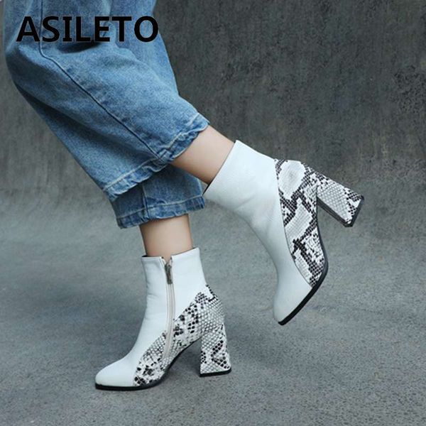asileto women ankle boots in autumn zipper block high heels pointed snakepattern causal shoes woman footwear size 34-43 botas, Black
asileto women ankle boots in autumn zipper block high heels pointed snakepattern causal shoes woman footwear size 34-43 botas, Black