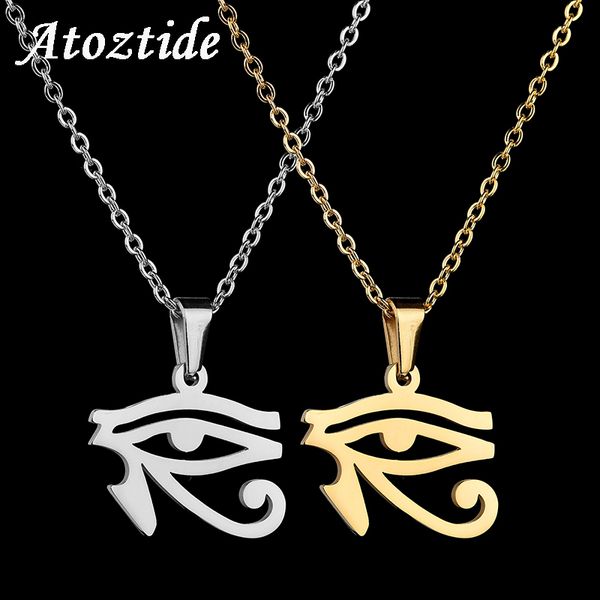 atoztide ancient evil eyes of horus pendant necklace for women men egyptian stainless steel chain necklace amulet jewelry gift, Silver
atoztide ancient evil eyes of horus pendant necklace for women men egyptian stainless steel chain necklace amulet jewelry gift, Silver