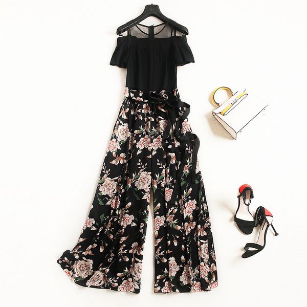 2020 new summer jumpsuit women elegant off shoulder floral print chiffon rompers womens jumpsuit bohemian overalls playsuit, Black;white
2020 new summer jumpsuit women elegant off shoulder floral print chiffon rompers womens jumpsuit bohemian overalls playsuit, Black;white