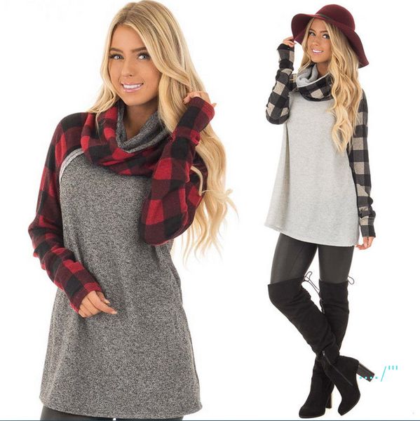 5xl women plaid panel raglan t-shirts long sleeve pullover t-shirt fashion plus size heaps collar sweatshirt spring autumn shirt sale, White
5xl women plaid panel raglan t-shirts long sleeve pullover t-shirt fashion plus size heaps collar sweatshirt spring autumn shirt sale, White