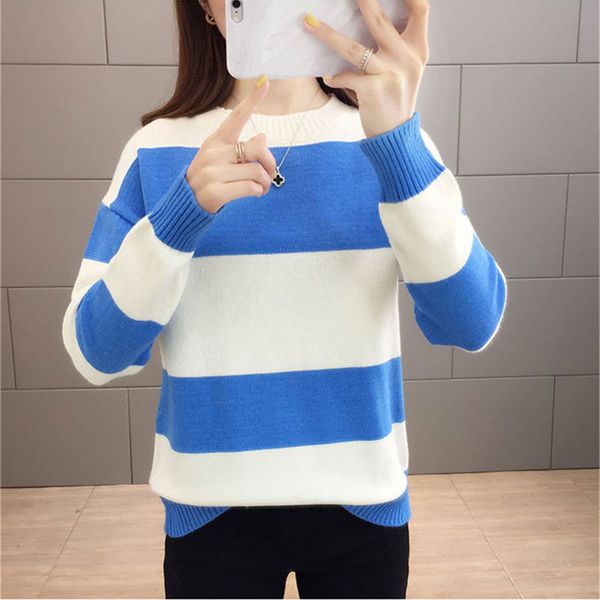 autumn winter chic blue v-neck loose pullovers sweaters women korea knitted sweater female bottoming soft jumper, White;black
autumn winter chic blue v-neck loose pullovers sweaters women korea knitted sweater female bottoming soft jumper, White;black