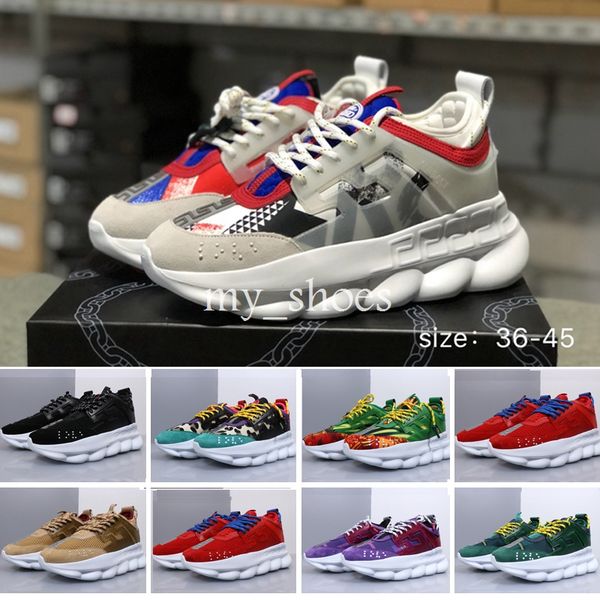 2019 Chain Reaction Sneaker trainers Chainz men women sneakers light weight chain linked mens womens designer sport fashion shoes
2019 Chain Reaction Sneaker trainers Chainz men women sneakers light weight chain linked mens womens designer sport fashion shoes