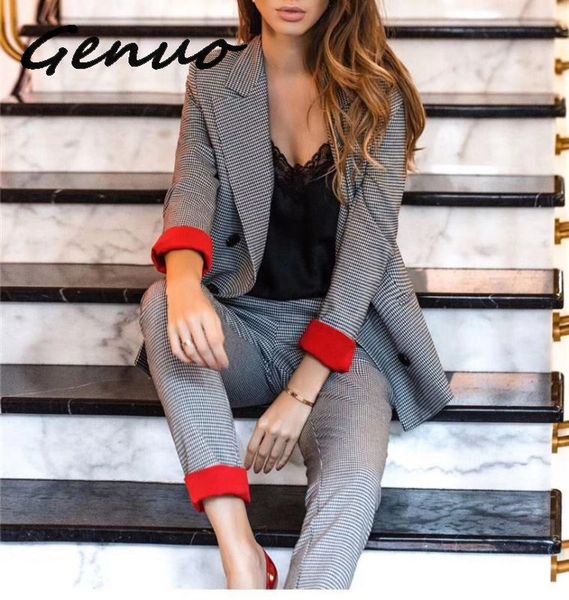 pants suit women 2019 office outfits patchwork cuffed sleeve plaid blazer jacket & trousers suits women 2 piece set women's suit, White;black
pants suit women 2019 office outfits patchwork cuffed sleeve plaid blazer jacket & trousers suits women 2 piece set women's suit, White;black