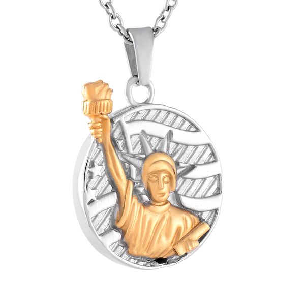 new z818 statue of liberty stainless steel cremation ashes necklace keepsake jewelry engravable stainless steel urn pendant, Silver
new z818 statue of liberty stainless steel cremation ashes necklace keepsake jewelry engravable stainless steel urn pendant, Silver