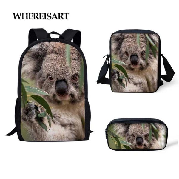 whereisart cute animal koala printed casual school bags sets women large teenage girls school backpacks bags mochilas escolares
whereisart cute animal koala printed casual school bags sets women large teenage girls school backpacks bags mochilas escolares