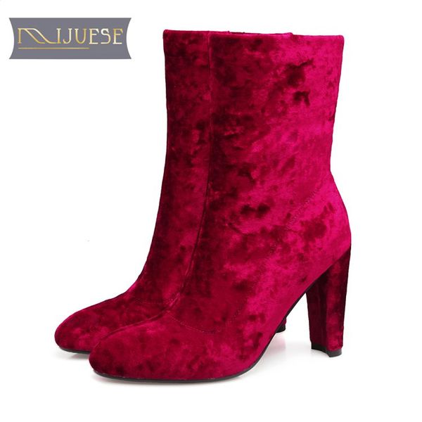 mljuese 2018 women mid-calf boots purple color short plush round toe high heels autumn winter boots size 34-43 casual, Black
mljuese 2018 women mid-calf boots purple color short plush round toe high heels autumn winter boots size 34-43 casual, Black