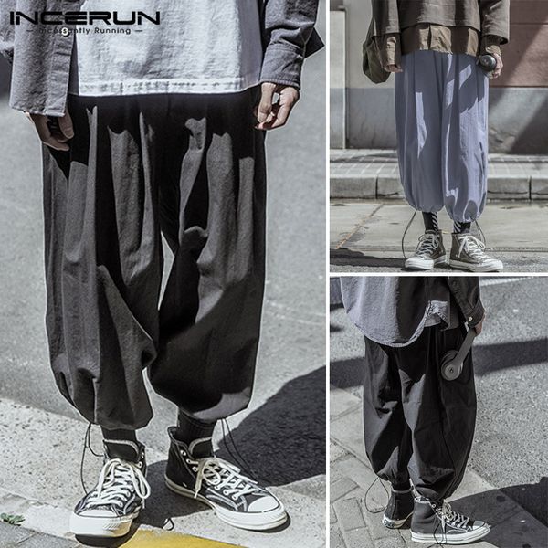 incerun summer man pockets bloomers drawstring trousers mens loose elastic waist pants black sweatpants harem joggers s-5xl
incerun summer man pockets bloomers drawstring trousers mens loose elastic waist pants black sweatpants harem joggers s-5xl