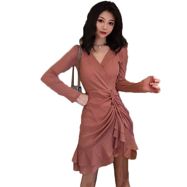 2019 new spring mini dress long sleeve mermaid dress women sequin ruffles drawstring fishtail dresses party vestidos, Black;gray
2019 new spring mini dress long sleeve mermaid dress women sequin ruffles drawstring fishtail dresses party vestidos, Black;gray
