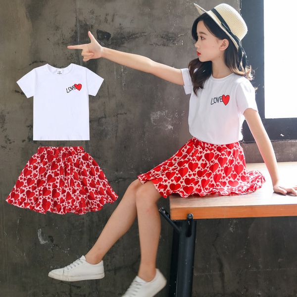 fashion teenage clothes for girls clothing set 2020 summer soft cotton tshirt hearts skirt kids outfits suit 2pcs children set, White
fashion teenage clothes for girls clothing set 2020 summer soft cotton tshirt hearts skirt kids outfits suit 2pcs children set, White