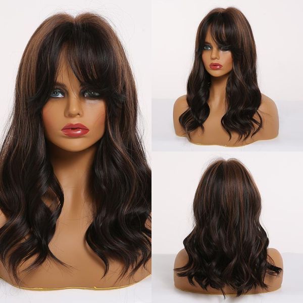 synthetic wigs emmor long natural wave ombre brown hair wig for black women daily use fashion heat resistant fluffy
synthetic wigs emmor long natural wave ombre brown hair wig for black women daily use fashion heat resistant fluffy