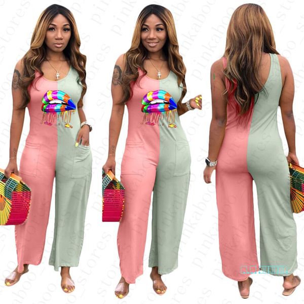 women's sleeveless design jumpsuit lips pattern summer one-piece bodysuit ladies rompers casual patchwork colorful loose pants s-3xl d5, Blue
women's sleeveless design jumpsuit lips pattern summer one-piece bodysuit ladies rompers casual patchwork colorful loose pants s-3xl d5, Blue