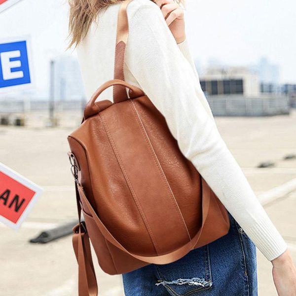 women backpack stylish fashion schoolbag pu leather casual lady zipper travel soft tote anti theft camping
women backpack stylish fashion schoolbag pu leather casual lady zipper travel soft tote anti theft camping