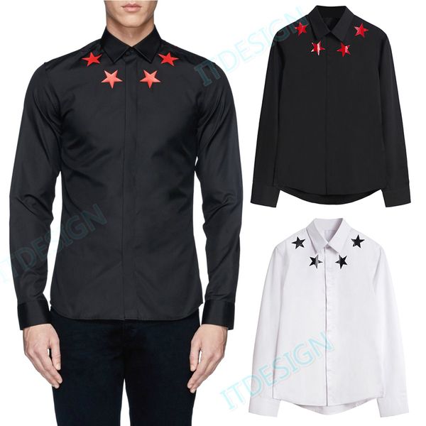 american euro fashion shirt men night club wear for man printed stars effect casual long shirt, White;black
american euro fashion shirt men night club wear for man printed stars effect casual long shirt, White;black