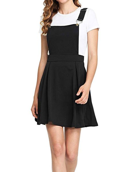 fashion designer summer women mini party dress casual sleeveless zip up back pinafore dress autumn black pleated overall dress plus size, Black;gray
fashion designer summer women mini party dress casual sleeveless zip up back pinafore dress autumn black pleated overall dress plus size, Black;gray