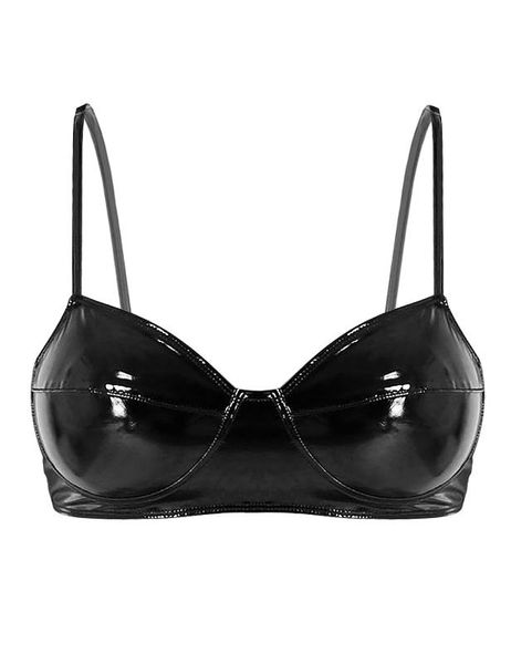 bras iefiel womens lingerie wetlook night party clubwear faux leather reflective wire-no pad bra for raves performance, Red;black
bras iefiel womens lingerie wetlook night party clubwear faux leather reflective wire-no pad bra for raves performance, Red;black